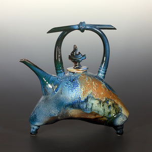 Large 3 legged teapot  12" High