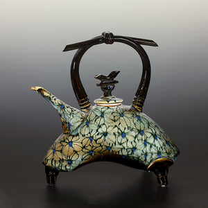 Large 3 Legged Teapot  12" High