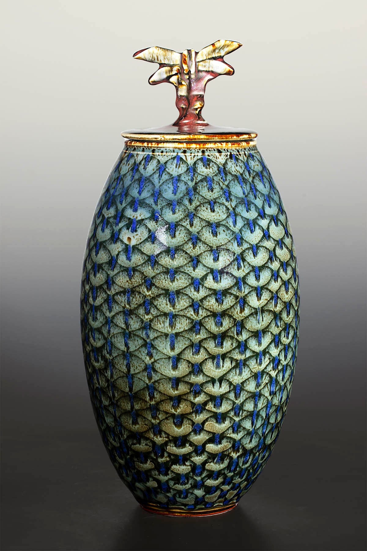 Tall Covered Jar or Vase